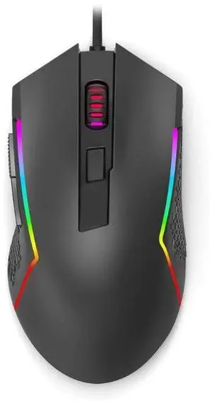 RGB Gaming 10000 DPI Wired Optical 6 Programmable Buttons 8 Backlit Modes Software Supports DIY Keybinds Mouse RGB Gaming 10000 DPI Wired Optical 6 Programmable Buttons 8 Backlit Modes Software Supports DIY Keybinds Mouse
