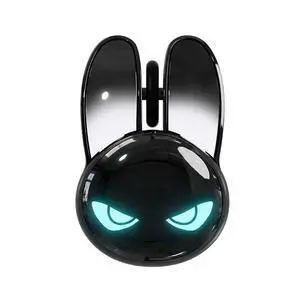 M6C Dual-mode Mouse, Black Cool Rabbit Shape, RGB Ambient Light, Silent Rechargeable, Multi-device Compatible M6C Dual-mode Mouse, Black Cool Rabbit Shape, RGB Ambient Light, Silent Rechargeable, Multi-device Compatible