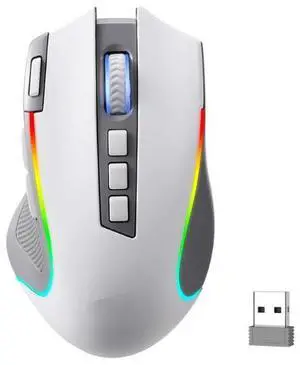 PRO RGB BT 2.4G Gaming Gamer Mouse, 8000 DPI Wireless Optical 9 Programmable Buttons 7 Backlit Modes, B PRO RGB BT 2.4G Gaming Gamer Mouse, 8000 DPI Wireless Optical 9 Programmable Buttons 7 Backlit Modes, B