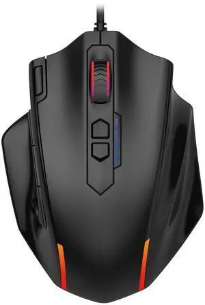 X-41PRO Wired Mouse Large Gaming Mouse RGB Backlit 11 Programmable Side Buttons Support for Computer PC Laptop Mac X-41PRO Wired Mouse Large Gaming Mouse RGB Backlit 11 Programmable Side Buttons Support for Computer PC Laptop Mac