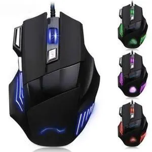 USB Wired Gaming Mouse 7 Button Backlit Ergonomic Mice 5500 DPI Backlight Adjustable Optical Mice for PC Gamer Computer Desktop USB Wired Gaming Mouse 7 Button Backlit Ergonomic Mice 5500 DPI Backlight Adjustable Optical Mice for PC Gamer Computer Desktop