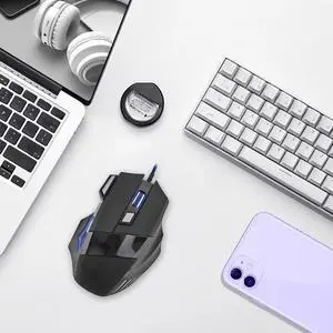 Wired Gaming Mouse 7 Button Backlit 5500 DPI Adjustable Optical PC Gamer Mice Laptop Computer Ergonomic Mice Silent Wired Gaming Mouse 7 Button Backlit 5500 DPI Adjustable Optical PC Gamer Mice Laptop Computer Ergonomic Mice Silent