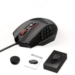 X-39 Programmable Gaming Mouse, Wired RGB Mouse with 18 Buttons, 8 Removable Weights, 5 DPI, Ergonomic Grip for Computer X-39 Programmable Gaming Mouse, Wired RGB Mouse with 18 Buttons, 8 Removable Weights, 5 DPI, Ergonomic Grip for Computer