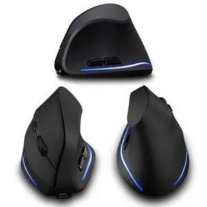 Vertical Wireless Mouse Tri-Mode Bluetooth-Compatible +2.4GHz+Wired 4800 DPI Vertical Mouse for Laptop Laptop PC MacBook Windows Vertical Wireless Mouse Tri-Mode Bluetooth-Compatible +2.4GHz+Wired 4800 DPI Vertical Mouse for Laptop Laptop PC MacBook Windows