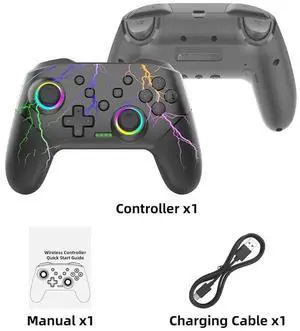Generic for Wireless Controller For OLED Console Pro Gamepad with Rechargeable Battery Programmable Turbo Function RGB Light Generic for Wireless Controller For OLED Console Pro Gamepad with Rechargeable Battery Programmable Turbo Function RGB Light