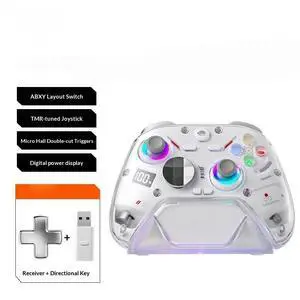 Generic for K30 RGB Wireless Gaming Controller Battery Level Display TMR Joystick For 2/PC/Phone Hall Controller For PC/NS Generic for K30 RGB Wireless Gaming Controller Battery Level Display TMR Joystick For 2/PC/Phone Hall Controller For PC/NS
