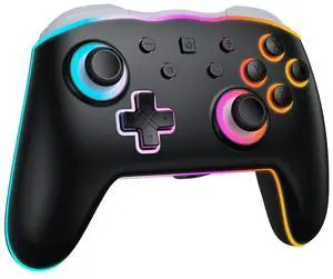 Generic for Wireless Controller For 1/2 RGB Controller 9-Axis Gyro Sensor Turbo Programable Game Pad Joystick Generic for Wireless Controller For 1/2 RGB Controller 9-Axis Gyro Sensor Turbo Programable Game Pad Joystick