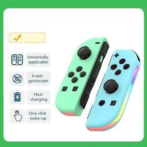 Generic for For NS Controller BT 5.2 RGB LED Left & Right for /Lite/Oled Gamepads Joystick with Dual Vibrati Generic for For NS Controller BT 5.2 RGB LED Left & Right for /Lite/Oled Gamepads Joystick with Dual Vibrati