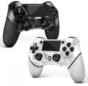 Generic for 2 Pack Wireless Controllers for PS4/Pro/Slim/PC with Non-Slip Grip and USB-C Cable (Black and White) Generic for 2 Pack Wireless Controllers for PS4/Pro/Slim/PC with Non-Slip Grip and USB-C Cable (Black and White)