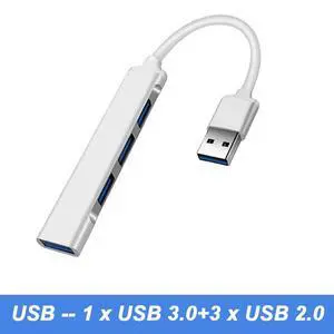 4 in 1 Aluminum Multi Splitter USB 2.0 USB 3.0 Hub USB Hub Type C Dock Adapter Type C HUB for Type-C Laptop Notebook 4 in 1 Aluminum Multi Splitter USB 2.0 USB 3.0 Hub USB Hub Type C Dock Adapter Type C HUB for Type-C Laptop Notebook