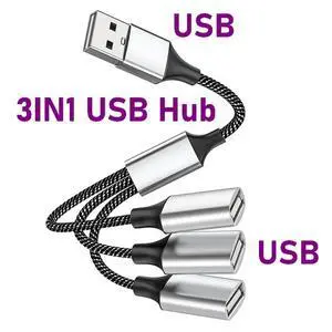 USB Cable Splitter HUB Extentions 4 Ports Phone Charger Power Adapter OTG Multiple Expander Charging Docking For Laptop Computer USB Cable Splitter HUB Extentions 4 Ports Phone Charger Power Adapter OTG Multiple Expander Charging Docking For Laptop Computer