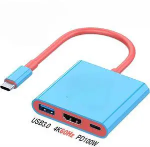 3 in 1 TYPE-C Hub with Video Output and USB 3.0 Port USB-C to Video Output 4k 30hz 4K60Hz Adapter PD 100W for Gaming Handheld TV Screen Casting 3 in 1 TYPE-C Hub with Video Output and USB 3.0 Port USB-C to Video Output 4k 30hz 4K60Hz Adapter PD 100W for Gaming Handheld TV Screen Casting