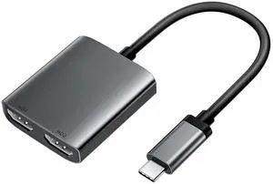 2 Port USB C Hub to Dual Video Output 4K 60HZ Dual Screen Expansion Type C Docking Station For Type-C Laptop Laptop Mobile Phone PC 2 Port USB C Hub to Dual Video Output 4K 60HZ Dual Screen Expansion Type C Docking Station For Type-C Laptop Laptop Mobile Phone PC
