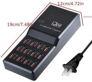 60W 12 Port USB Phone Charger Fast Charging Station Charger Charging for Type-C Phone/Type-C Phone/Android/Camera /MP3/MP4 60W 12 Port USB Phone Charger Fast Charging Station Charger Charging for Type-C Phone/Type-C Phone/Android/Camera /MP3/MP4