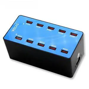 USB Charger 100W 10 Ports USB 20A Smart Desktop Charging Station for 5V 2.4A for Type-C Phone Type-C Phone USB Charger 100W 10 Ports USB 20A Smart Desktop Charging Station for 5V 2.4A for Type-C Phone Type-C Phone