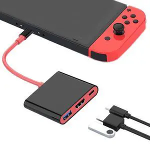 1PC 3 IN 1 4k/60hz 4k/30hz Portable for Gaming Handheld Docking Station TYPE-C Hub with Video Output 100W PD Charging and USB 3.0 Ports 1PC 3 IN 1 4k/60hz 4k/30hz Portable for Gaming Handheld Docking Station TYPE-C Hub with Video Output 100W PD Charging and USB 3.0 Ports