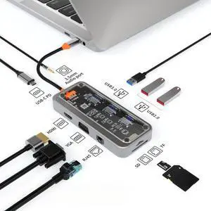 USB C Hub Ethernet Port PD 100W Adapter for Type-C Laptop Type-C Phone USB 3.0 Laptop Tablet - Type C Docking Station USB C Hub Ethernet Port PD 100W Adapter for Type-C Laptop Type-C Phone USB 3.0 Laptop Tablet - Type C Docking Station