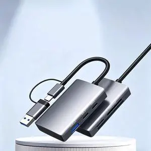 6-in-2 USB C Docking Station USB to USB3.0/TYPE-C/SD/TF/CF Card Reader USB 3.0 HUB USB Splitter OTG Adapter for Laptop 6-in-2 USB C Docking Station USB to USB3.0/TYPE-C/SD/TF/CF Card Reader USB 3.0 HUB USB Splitter OTG Adapter for Laptop