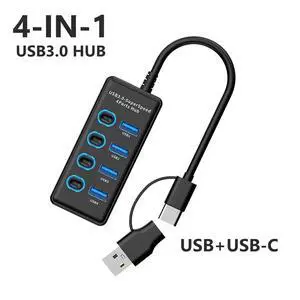 7 Ports USB HUB 5Gbps High Speed Transmission USB 3.0 Dock Station With On/Off Switch Computer Accessories for Laptop 7 Ports USB HUB 5Gbps High Speed Transmission USB 3.0 Dock Station With On/Off Switch Computer Accessories for Laptop