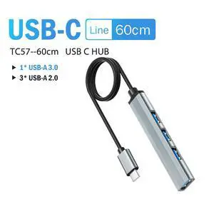 USB Hub Type C Hub USB 3.0 4 Port USB C/A Docking Station Multi Splitter Adapter For Type-C Laptop PC Laptop USB Hub Type C Hub USB 3.0 4 Port USB C/A Docking Station Multi Splitter Adapter For Type-C Laptop PC Laptop