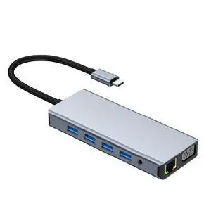 12-in-1 USB-C Hub, Dual 4K HDTV, VGA Triple Display, RJ45 Ethernet, USB 3.0, SD TF, 3.5mm Audio, Docking Station 12-in-1 USB-C Hub, Dual 4K HDTV, VGA Triple Display, RJ45 Ethernet, USB 3.0, SD TF, 3.5mm Audio, Docking Station