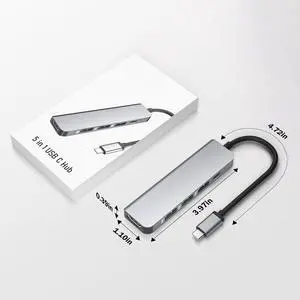 TC101 USB Hub USB C 3.0 Hub 5Ports Docking Station Type C Hub 4K30Hz Video Output USB 3.0 Adapter For Type-C Laptop Type-C Phone TC101 USB Hub USB C 3.0 Hub 5Ports Docking Station Type C Hub 4K30Hz Video Output USB 3.0 Adapter For Type-C Laptop Type-C Phone