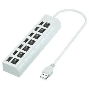 USB Hub 7 Port Multi USB Splitter Power Adapter Multiple Expander With On Off Switch For PC Laptop Type-C Laptop Accessories USB Hub 7 Port Multi USB Splitter Power Adapter Multiple Expander With On Off Switch For PC Laptop Type-C Laptop Accessories