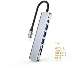 USB C Hub to 4K Video Output SD TF Card Reader USB 3.0 2.0 Type C Charging Docking for Type-C Laptop Type-C Phone TV Mouse USB C Hub to 4K Video Output SD TF Card Reader USB 3.0 2.0 Type C Charging Docking for Type-C Laptop Type-C Phone TV Mouse