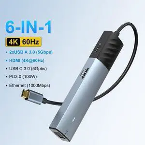 USB C HUB Docking Station 4K 60Hz Video Output Adapter Gigabit Ethernet 3*USB 3.0 Ports PD100W For Type-C Laptop PC laptop USB C HUB Docking Station 4K 60Hz Video Output Adapter Gigabit Ethernet 3*USB 3.0 Ports PD100W For Type-C Laptop PC laptop