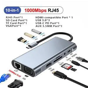11-in-1 USB C Docking Station USB HUB Type C Hub USB C Splitter 4K Video Output Adapter/1000Mpbs Lan/5Gbps USB 3.0 Hub For PC Laptop 11-in-1 USB C Docking Station USB HUB Type C Hub USB C Splitter 4K Video Output Adapter/1000Mpbs Lan/5Gbps USB 3.0 Hub For PC Laptop