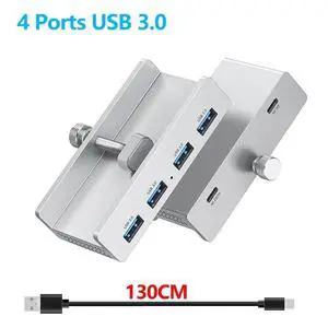 10Gbps HUB Clamp Clip USB 3.2 3.0 2.0 Splitter Adapter External Multi Dock station For Type-C Laptop Desktop PC Accessories 10Gbps HUB Clamp Clip USB 3.2 3.0 2.0 Splitter Adapter External Multi Dock station For Type-C Laptop Desktop PC Accessories