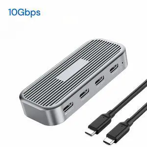 USB C Hub 4K 60Hz Video Transfer PD 100W 10Gbps Aluminium USB 3.2 Gen 2 Hub Laptop Docking Station Type C Adapter USB Splitter USB C Hub 4K 60Hz Video Transfer PD 100W 10Gbps Aluminium USB 3.2 Gen 2 Hub Laptop Docking Station Type C Adapter USB Splitter