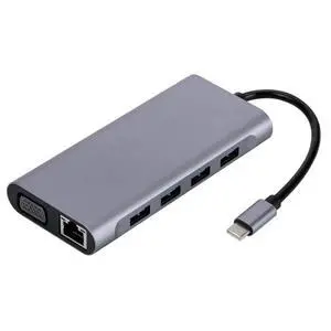 11-in-1 Type C Docking Stations USB-C HUB USB Type C to 4K Video Output USB 3.0 5Gbps USB Splitter Adapter For Laptop Type-C Laptop 11-in-1 Type C Docking Stations USB-C HUB USB Type C to 4K Video Output USB 3.0 5Gbps USB Splitter Adapter For Laptop Type-C Laptop