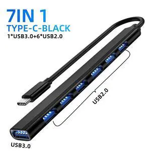 7-in-1 USB 3.0 HUB 5Gbps Transmission USB C Docking Station USB 3.0 Splitter TYPE-C OTG Adapter for PC Laptop Type-C Laptop 7-in-1 USB 3.0 HUB 5Gbps Transmission USB C Docking Station USB 3.0 Splitter TYPE-C OTG Adapter for PC Laptop Type-C Laptop