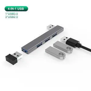 4-in-1 USB HUB Type C to PD 60W USB 3.0 5Gbps Adapter OTG USB C Docking Station USB Splitter For PC Tablet Type-C Laptop 4-in-1 USB HUB Type C to PD 60W USB 3.0 5Gbps Adapter OTG USB C Docking Station USB Splitter For PC Tablet Type-C Laptop