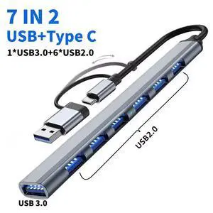 7 Ports USB 3.0 Type C HUB Expander Splitter High Speed OTG Adapter Docking Station For LaptopPC Hard Drive Mouse Keyboard 7 Ports USB 3.0 Type C HUB Expander Splitter High Speed OTG Adapter Docking Station For LaptopPC Hard Drive Mouse Keyboard