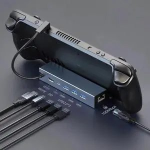 USB C Docking Station for Gaming Handheld to HDTV 4K60Hz RJ45 PD100W Dock for Gaming Handheld Type-C Laptop PC USB HUB USB C Docking Station for Gaming Handheld to HDTV 4K60Hz RJ45 PD100W Dock for Gaming Handheld Type-C Laptop PC USB HUB