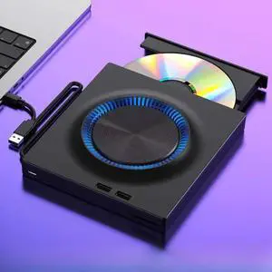 5-in-1 External CD/DVD Drive Mute Design USB3.0 Type-C Portable CD DVD Burner Player Optical Drives for Laptop Windows Mac Linux 5-in-1 External CD/DVD Drive Mute Design USB3.0 Type-C Portable CD DVD Burner Player Optical Drives for Laptop Windows Mac Linux