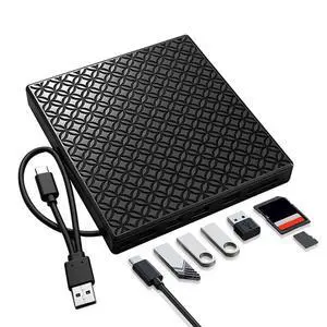 External DVD Drive USB 3.0 Type-C CD Burner 7-in-1 Hub SD/TF Card Reader PD Charging Portable Optical Drive for Laptop PC Mac External DVD Drive USB 3.0 Type-C CD Burner 7-in-1 Hub SD/TF Card Reader PD Charging Portable Optical Drive for Laptop PC Mac