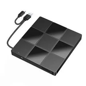 External DVD Drive, Portable CD DVD Player & Burner USB 3.0 & Type-C DVD/CD Reader, Lightweight for Laptop PC External DVD Drive, Portable CD DVD Player & Burner USB 3.0 & Type-C DVD/CD Reader, Lightweight for Laptop PC