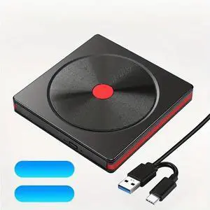 USB3.0&Type-C Interface CD+ROM Reader DVD+RW Burner Compatible with Windows Mac OS Linux Multi-System Optical DVD Drive USB3.0&Type-C Interface CD+ROM Reader DVD+RW Burner Compatible with Windows Mac OS Linux Multi-System Optical DVD Drive