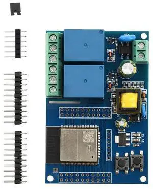 AC 90-250V ESP32 WIFI Bluetooth Dual Relay Module 2 Way 5V Relay Module ESP32 Secondary Development Board AC 90-250V ESP32 WIFI Bluetooth Dual Relay Module 2 Way 5V Relay Module ESP32 Secondary Development Board