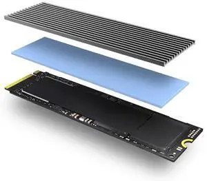 M.2 SSD Heatsink, Aluminum NVMe Radiator 2280 Solid State Drives Cooler With Silicone Thermal Pad For PS5 Laptop Desktop M.2 SSD Heatsink, Aluminum NVMe Radiator 2280 Solid State Drives Cooler With Silicone Thermal Pad For PS5 Laptop Desktop