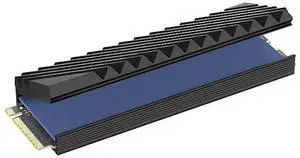 M.2 2280 NVMe SSD Aluminum Double-Sided Heat Sink with Silicone Thermal Pad - High Cooling Performance for PC Desktop M.2 2280 NVMe SSD Aluminum Double-Sided Heat Sink with Silicone Thermal Pad - High Cooling Performance for PC Desktop