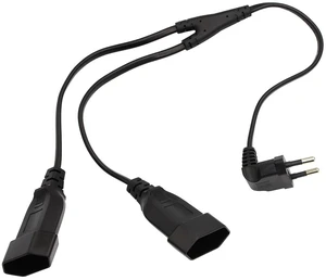 For 50cm EU CEE7/16 90 Degree Male to Female Dual Output,2 Ways Outlet Extension Cord European 2 Prong M/F Power Splitter Cable For 50cm EU CEE7/16 90 Degree Male to Female Dual Output,2 Ways Outlet Extension Cord European 2 Prong M/F Power Splitter Cable