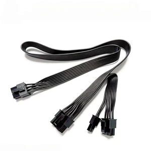 For For  M12II EVO, PCIe 2x 8Pin 6+2 18AWG 60+20CM GPU Power Cable for  520W, 620W, 750W, 850 Bronze Modular Powers