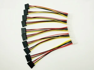 For 5PCS SATA Power Cable Splitter 4pin Male to Serial ATA 15pin X 2 Female Y Hard Drive Cables 20CM for Bitcoin Miner Mining For 5PCS SATA Power Cable Splitter 4pin Male to Serial ATA 15pin X 2 Female Y Hard Drive Cables 20CM for Bitcoin Miner Mining