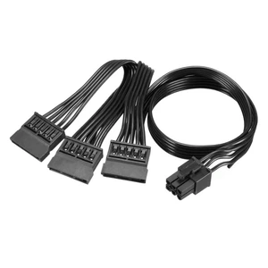 For 6Pin to 3x SATA Straight, HDD SSD Power Supply Cable for GP-P750GM, GP-P850GM, GP-P1000GM Gold Modular Power Supply For 6Pin to 3x SATA Straight, HDD SSD Power Supply Cable for GP-P750GM, GP-P850GM, GP-P1000GM Gold Modular Power Supply