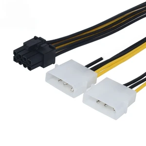 For 8-Pin PCIe Male to Dual 4-Pin Power Cable - GPU Power Adapter for Graphics Cards For 8-Pin PCIe Male to Dual 4-Pin Power Cable - GPU Power Adapter for Graphics Cards