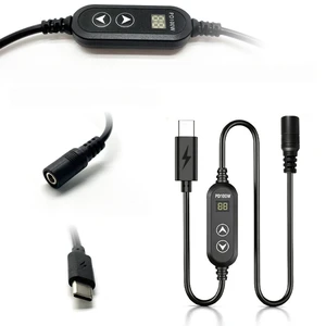 For USB C to DC38135 Power Cable with Inline Voltages Adjustment, DC3.8 X 1.35 Mm Female Connector, Approx. 48 PVC Wire for 896C For USB C to DC38135 Power Cable with Inline Voltages Adjustment, DC3.8 X 1.35 Mm Female Connector, Approx. 48 PVC Wire for 896C